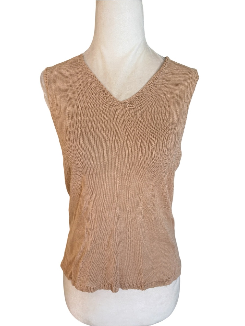 Max Mara beige sleeveless top